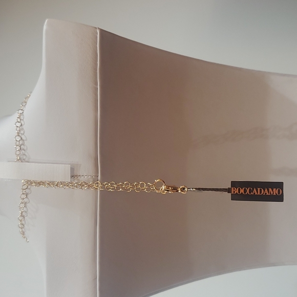 Boccadamo Italy Long Necklace in bronze yellow gold plated with crystals - Picture 6 of 8